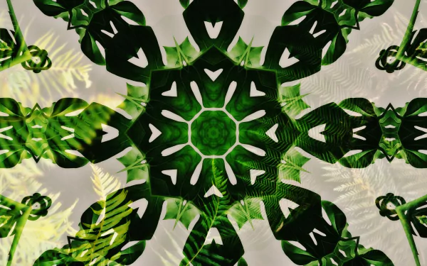  Beautiful Octahedron Blended with Nature Abstract Art