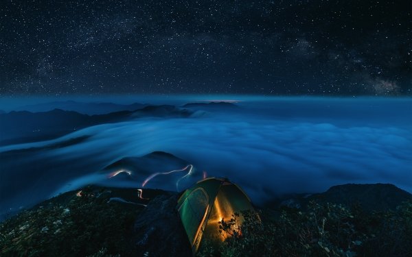 Photography Camping Cloud Stars Camp Starry Sky Night HD Wallpaper | Background Image