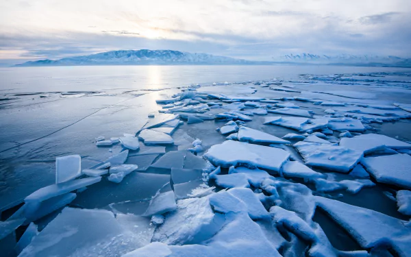 nature landscape frozen ice floe HD Desktop Wallpaper | Background Image