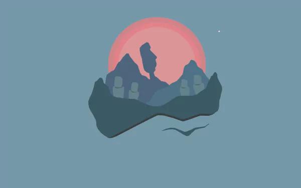  Satues on Mountian (Evening)