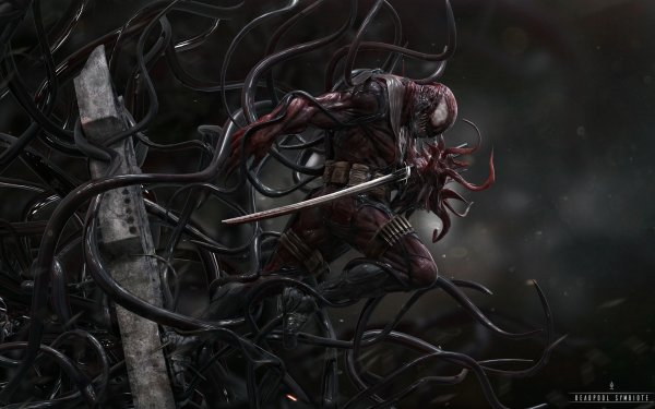 Comics Deadpool Symbiote HD Wallpaper | Background Image