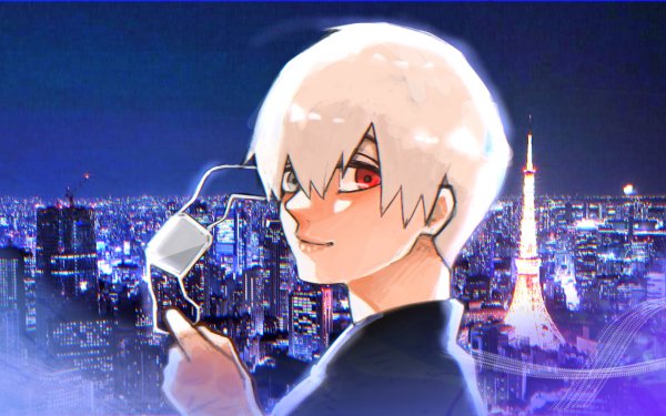 Anime Tokyo Ghoul:re Ken Kaneki Night City HD Wallpaper | Background Image