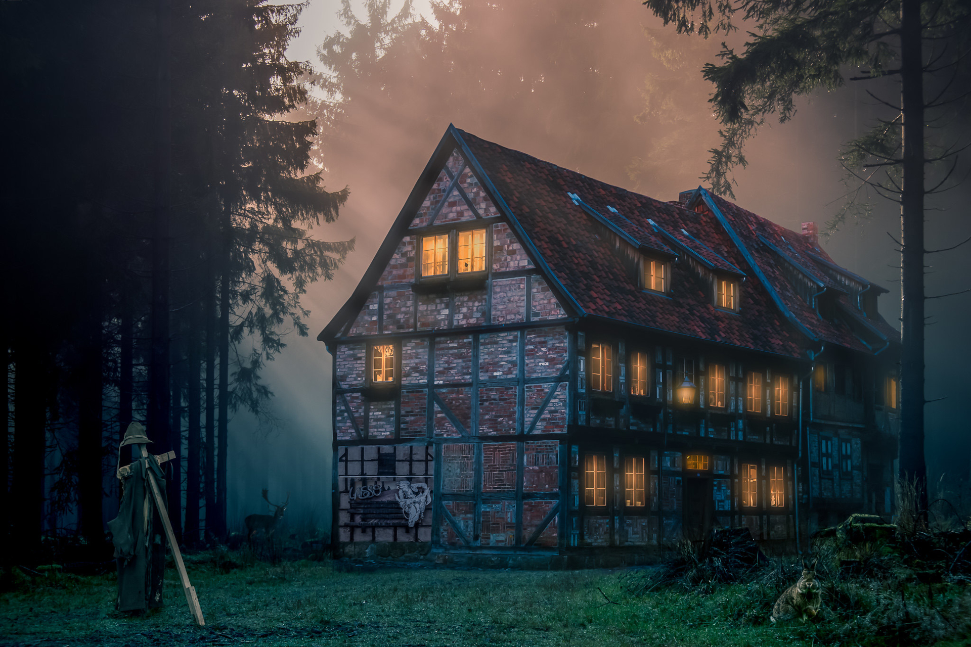 Dark and Spooky House by Helmut Hess
