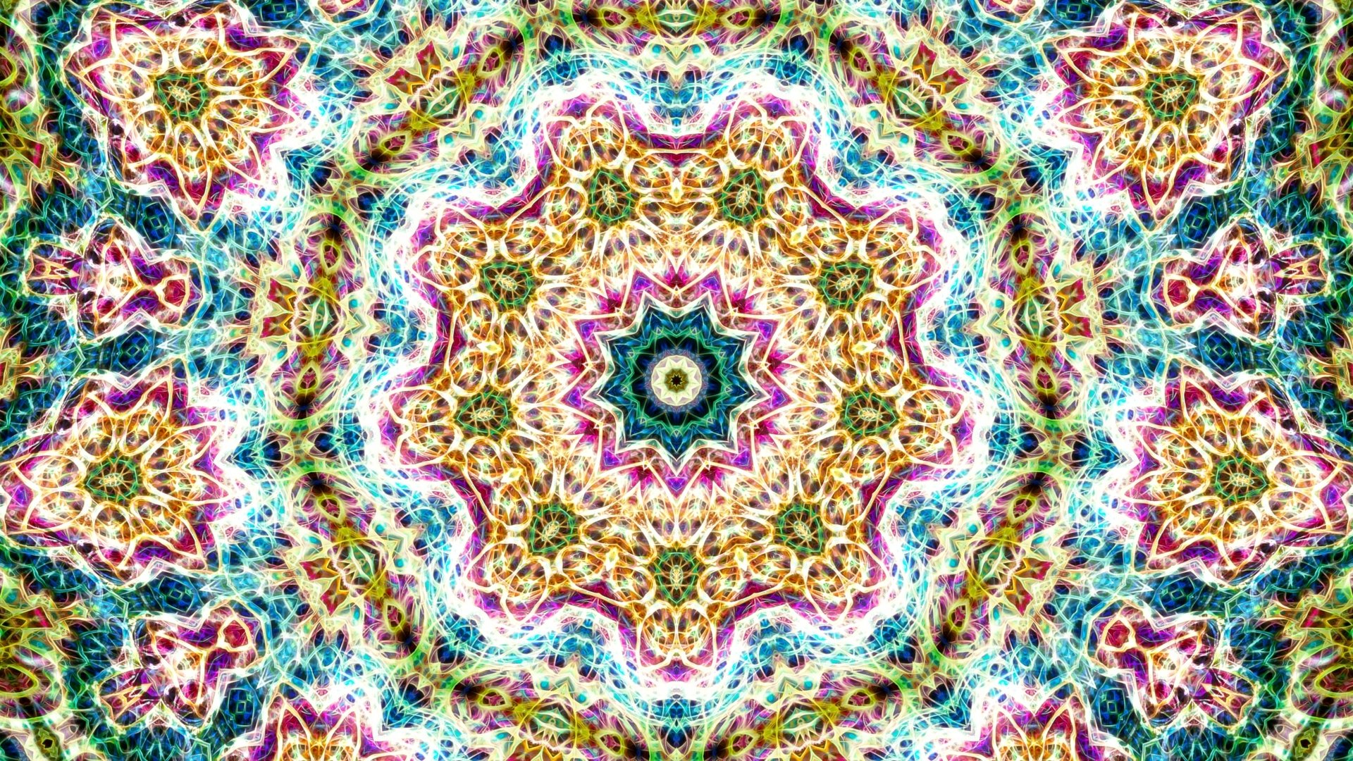 Download Symmetry Mandala Abstract Fractal HD Wallpaper