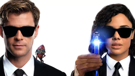 Tessa Thompson Chris Hemsworth movie Men in Black: International HD Desktop Wallpaper | Background Image