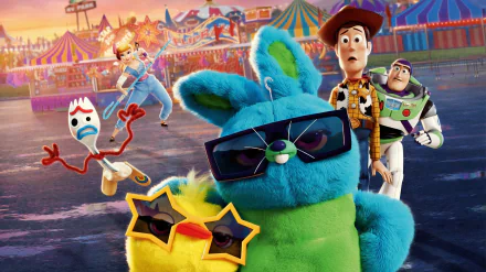 Woody (Toy Story) Buzz Lightyear Forky (Toy Story) movie Toy Story 4 HD Desktop Wallpaper | Background Image