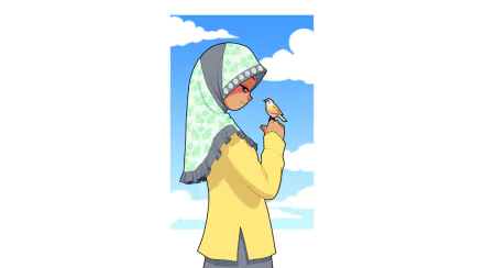 hijab Anime Original HD Desktop Wallpaper | Background Image