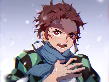 Tanjiro Kamado Anime Demon Slayer: Kimetsu no Yaiba HD Desktop Wallpaper | Background Image