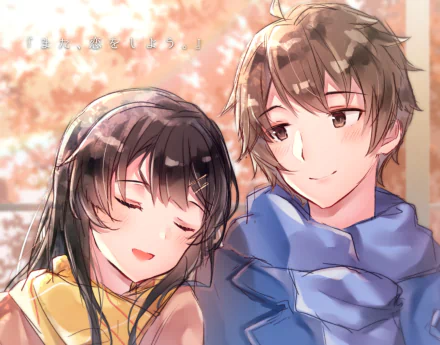 Mai Sakurajima Sakuta Azusagawa Anime Rascal Does Not Dream of Bunny Girl Senpai HD Desktop Wallpaper | Background Image