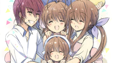 Akio Furukawa Sanae Furukawa Nagisa Furukawa Ushio Okazaki Anime Clannad HD Desktop Wallpaper | Background Image
