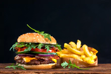 food burger HD Desktop Wallpaper | Background Image