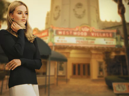 Sharon Tate Margot Robbie movie Once Upon A Time In Hollywood HD Desktop Wallpaper | Background Image