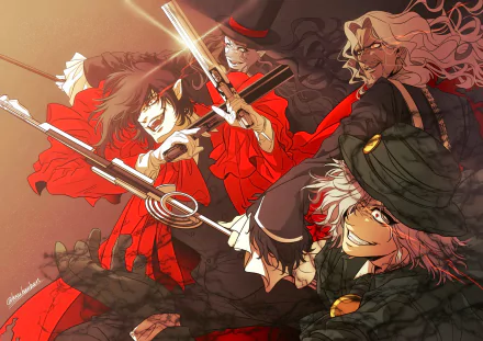 Edmond Dantes (Fate/Grand Order) Alucard (Hellsing) Fate/Grand Order Hellsing Anime crossover HD Desktop Wallpaper | Background Image