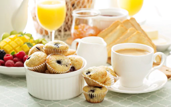 cup coffee food muffin HD Desktop Wallpaper | Background Image