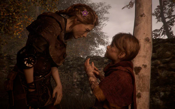 Hugo de Rune Amicia de Rune video game A Plague Tale: innocence HD Desktop Wallpaper | Background Image