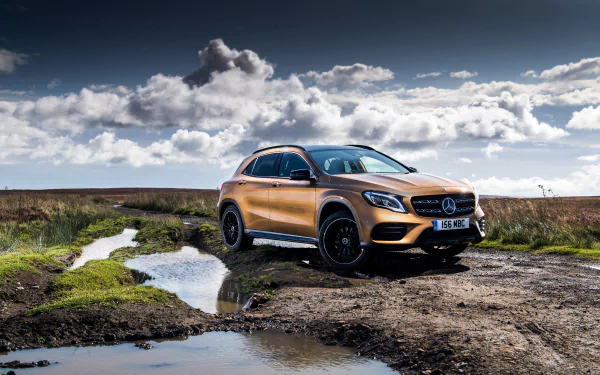 brown car SUV car Mercedes-Benz vehicle Mercedes-Benz GLA-Class HD Desktop Wallpaper | Background Image