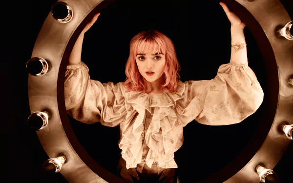 pink hair English actress Celebrity Maisie Williams HD Desktop Wallpaper | Background Image