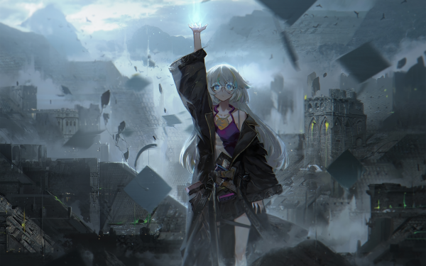 Anime Girl Magician HD Wallpaper | Background Image