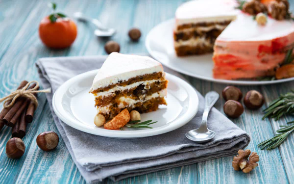 hazelnut still life cinnamon dessert food cake HD Desktop Wallpaper | Background Image