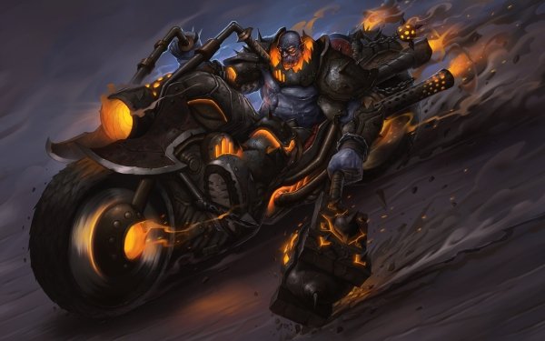 Fantasy Orc Motorcycle Hammer HD Wallpaper | Background Image