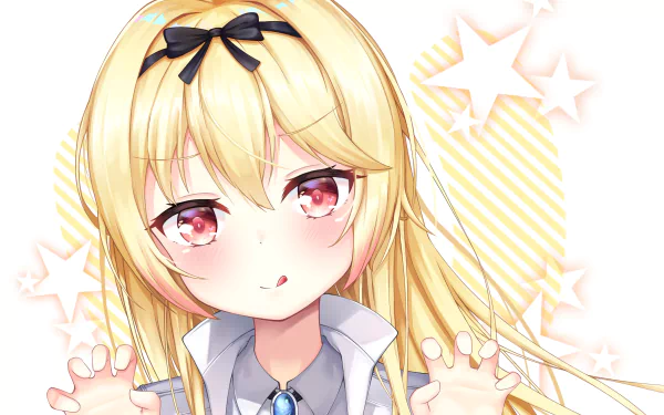 Arifureta Shokugyou de Sekai Saikyou Arifureta long hair red eyes blush blonde face Yue (Arifureta Shokugyou de Sekai Saikyou) Anime HD Desktop Wallpaper | Background Image