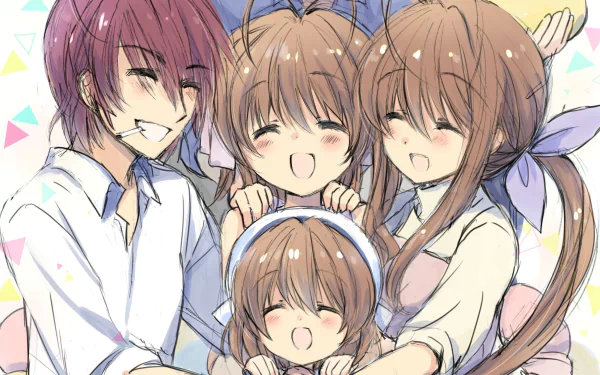 Akio Furukawa Sanae Furukawa Nagisa Furukawa Ushio Okazaki Anime Clannad HD Desktop Wallpaper | Background Image