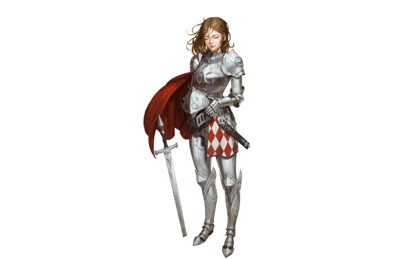 Fantasy Knight Sword Armor Woman Warrior HD Wallpaper | Background Image