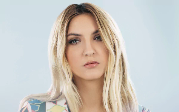 face blue eyes blonde American singer music Julia Michaels HD Desktop Wallpaper | Background Image