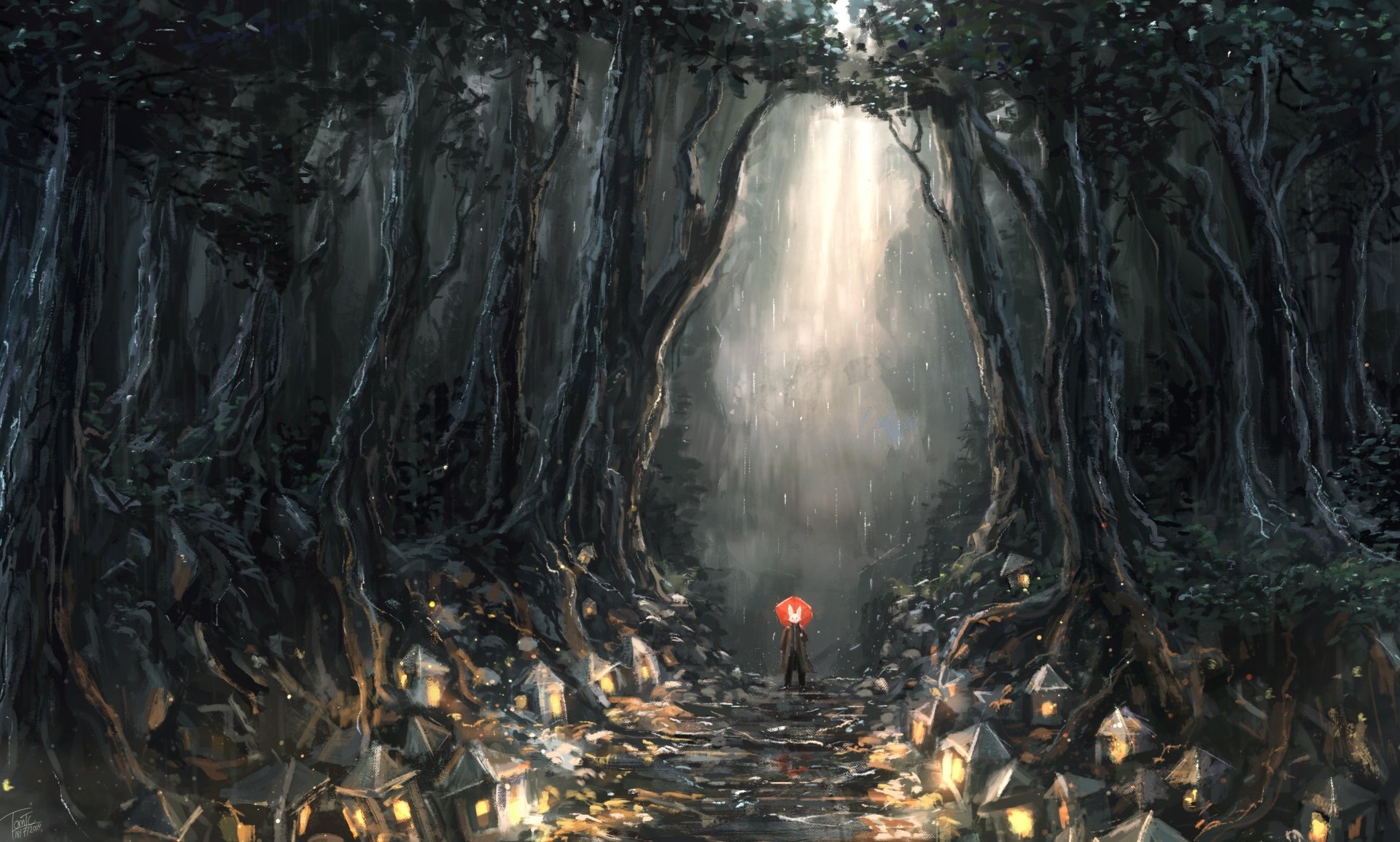 Lanternwood Guardian — 2K Quad HD Fantasy Animal Wallpaper by Tommy ...