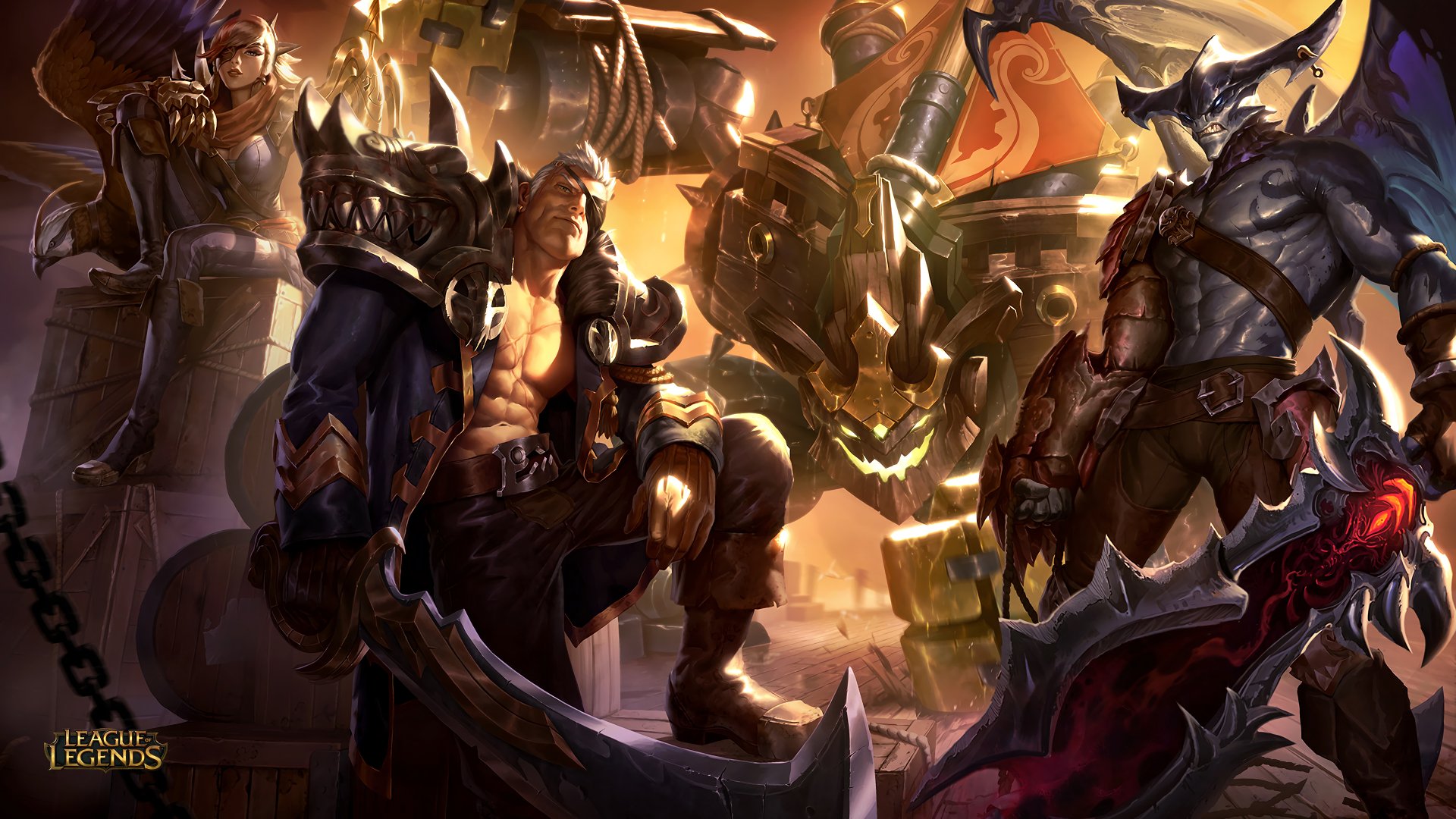 Download Quinn (League Of Legends) Aatrox (League Of Legends) Garen (League Of Legends) Malphite (League Of Legends) Video Game League Of Legends 4k Ultra HD Wallpaper