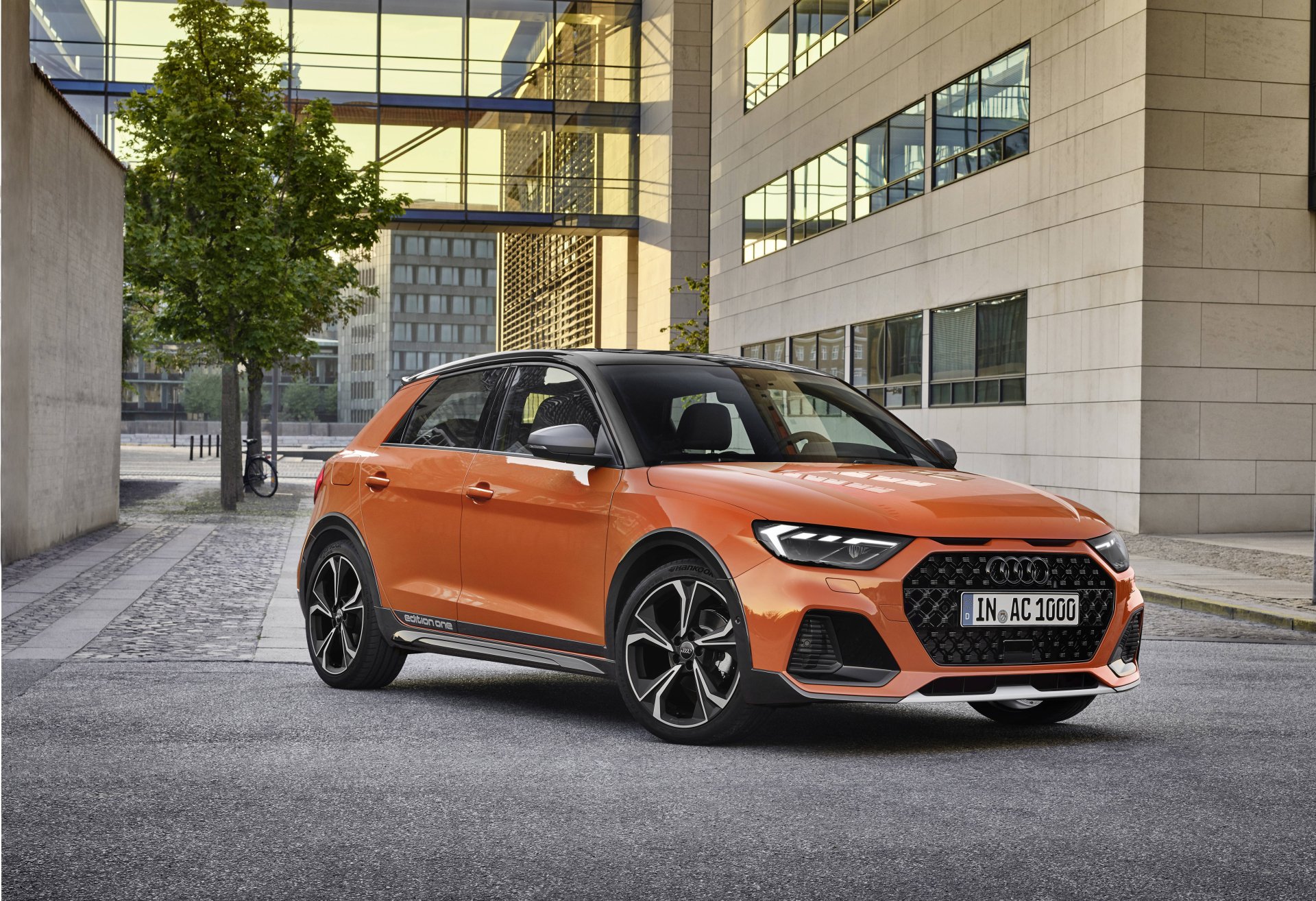 Download Compact Car Orange Car Car Audi Vehicle Audi A1 4k Ultra HD Wallpaper