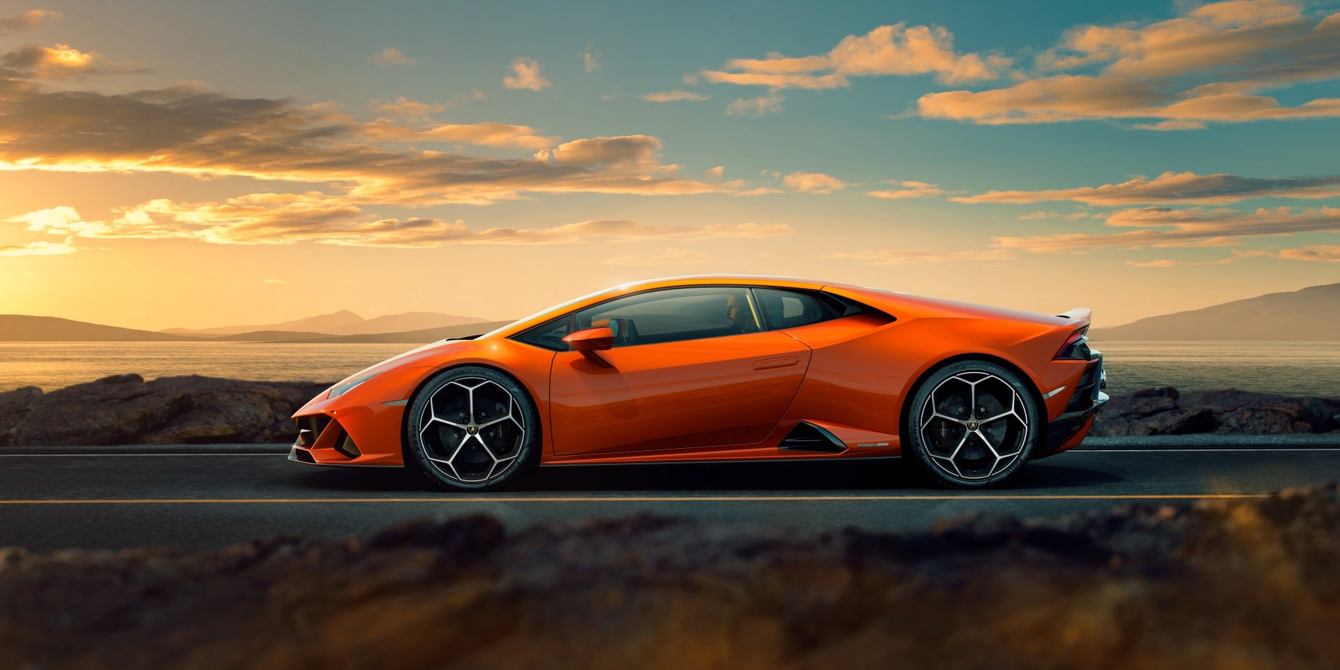 Download Supercar Orange Car Car Lamborghini Vehicle Lamborghini Huracan Evo 8k Ultra HD Wallpaper