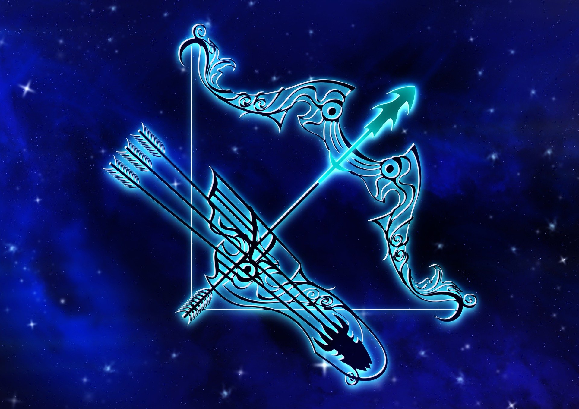 Blue Sagittarius  the Archer  HD Wallpaper Background 