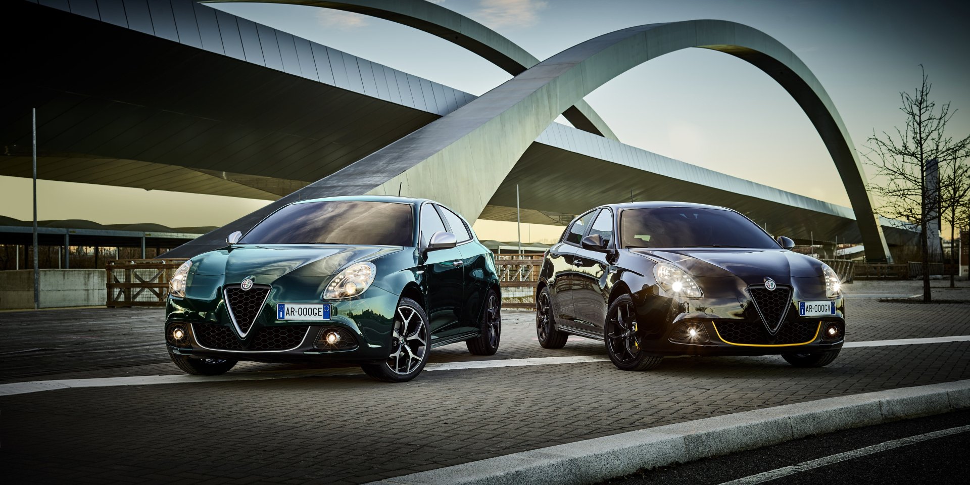 Download Hatchback Black Car Green Car Compact Car Car Alfa Romeo Vehicle Alfa Romeo Giulietta HD Wallpaper