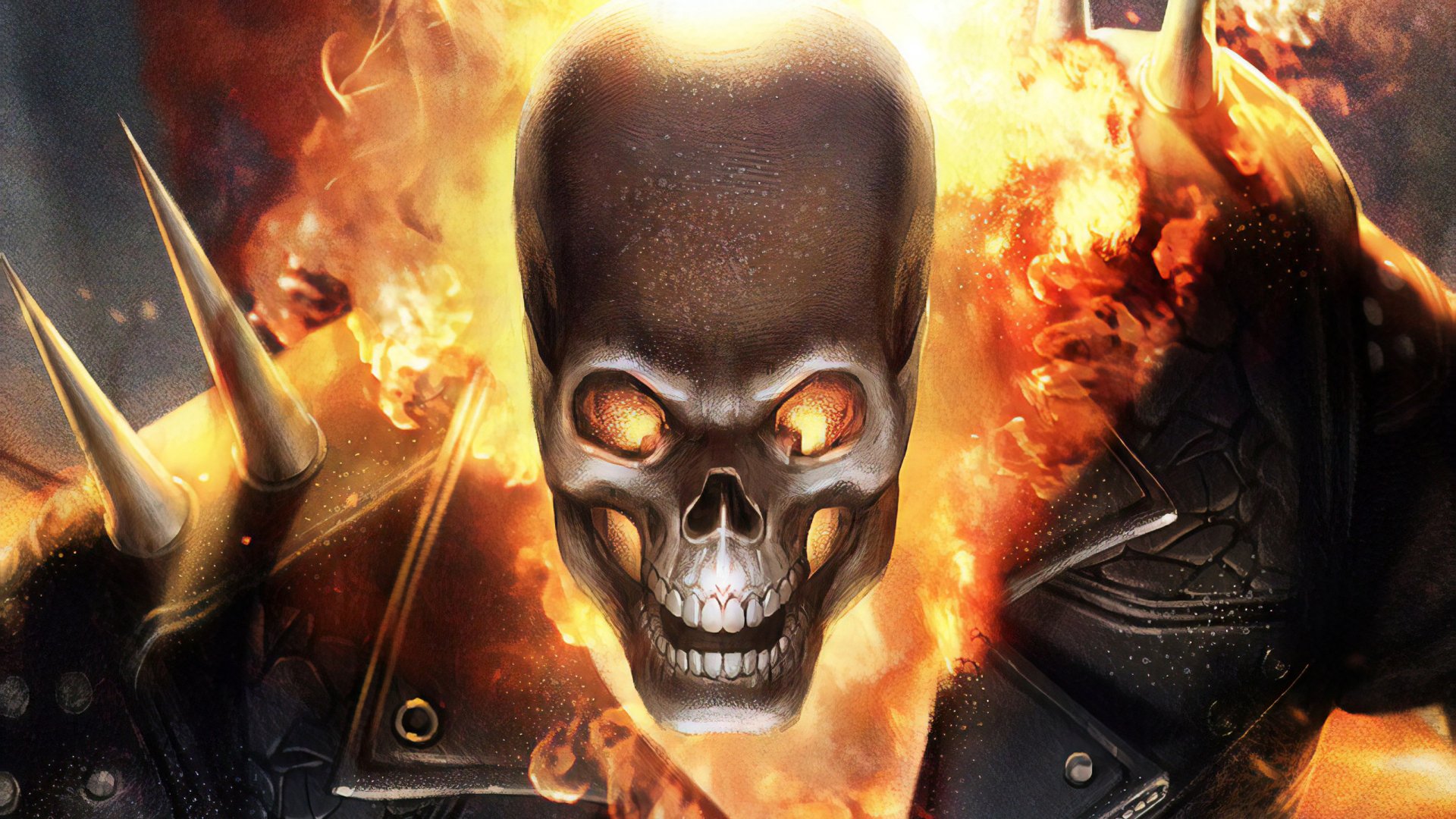 Download Skull Comic Ghost Rider HD Wallpaper by InHyuk Lee | 3200x1800 ...