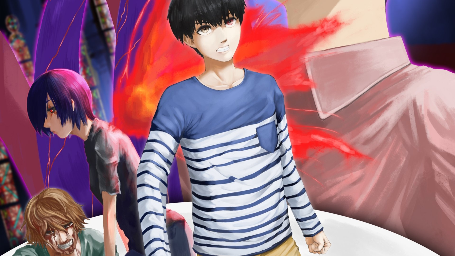 Download Nishiki Nishio Touka Kirishima Ken Kaneki Anime Tokyo Ghoul HD Wallpaper