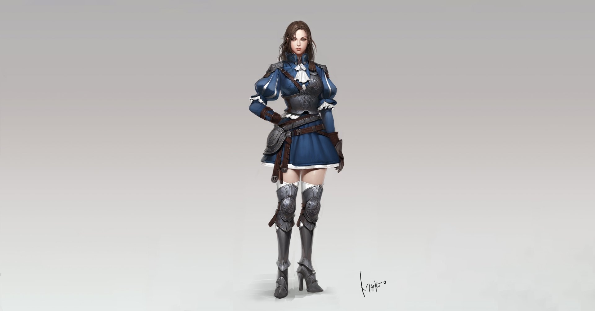 Download Brown Hair Woman Warrior Fantasy 4k Ultra HD Wallpaper by Eunsil Song