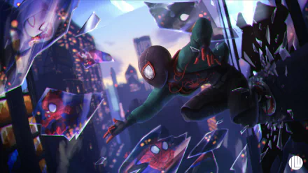 Spider-Gwen Spider-Ham Miles Morales spider man movie Spider-Man: Into The Spider-Verse HD Desktop Wallpaper | Background Image