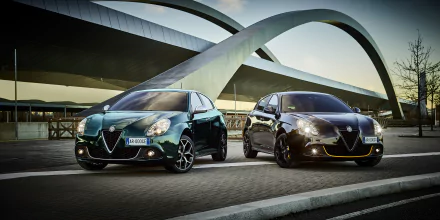 hatchback black car green car compact car car Alfa Romeo vehicle alfa romeo giulietta HD Desktop Wallpaper | Background Image