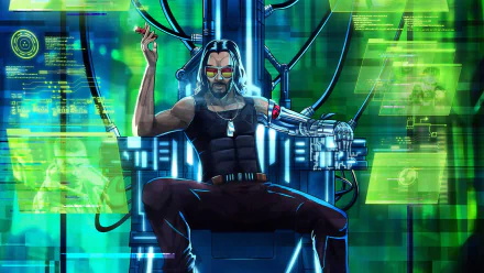 Keanu Reeves video game Cyberpunk 2077 HD Desktop Wallpaper | Background Image