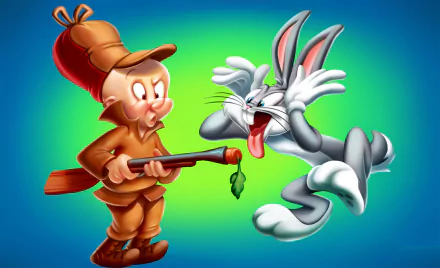 gun paw Elmer Fudd Bugs Bunny TV Show Looney Tunes HD Desktop Wallpaper | Background Image