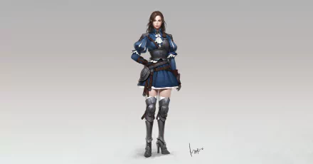 brown hair woman warrior fantasy HD Desktop Wallpaper | Background Image