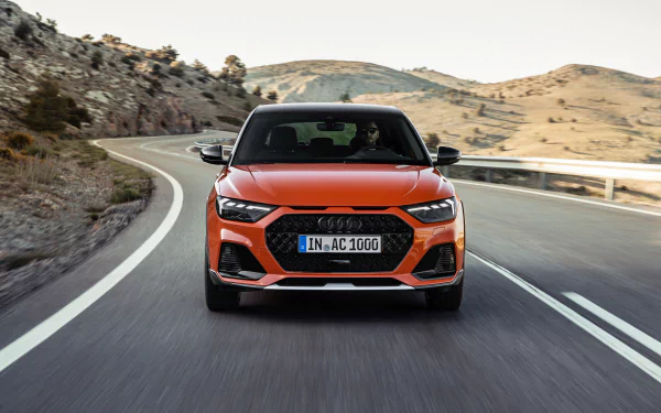 compact car orange car car Audi vehicle Audi A1 HD Desktop Wallpaper | Background Image