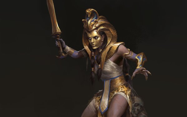 Fantasy Women Warrior Woman Warrior Mask Sword HD Wallpaper | Background Image