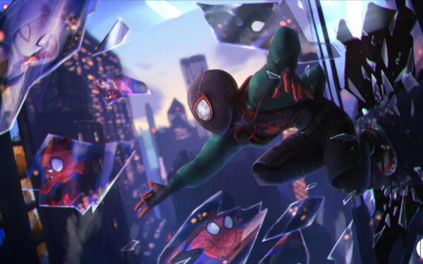 Spider-Gwen Spider-Ham Miles Morales spider man movie Spider-Man: Into The Spider-Verse HD Desktop Wallpaper | Background Image