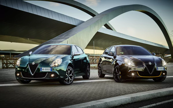 hatchback black car green car compact car car Alfa Romeo vehicle alfa romeo giulietta HD Desktop Wallpaper | Background Image