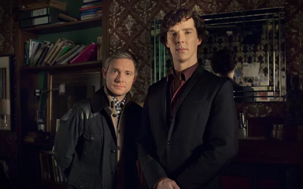 Benedict Cumberbatch Martin Freeman TV Show Sherlock (TV series) HD Desktop Wallpaper | Background Image