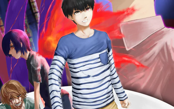 Nishiki Nishio Touka Kirishima Ken Kaneki Anime Tokyo Ghoul HD Desktop Wallpaper | Background Image