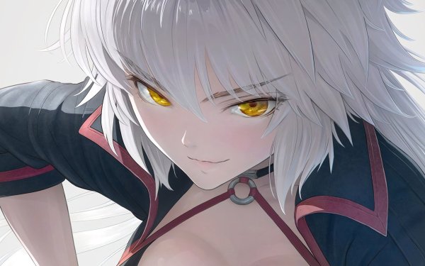 Anime Fate/Grand Order Fate Series Jeanne d'Arc Alter Avenger Yellow Eyes White Hair HD Wallpaper | Background Image