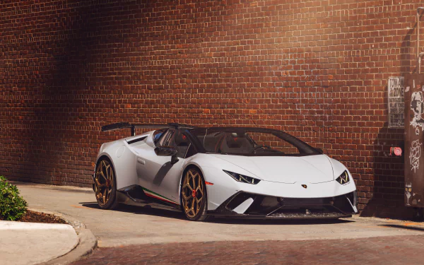 supercar white car car Lamborghini vehicle Lamborghini Huracan Performante HD Desktop Wallpaper | Background Image